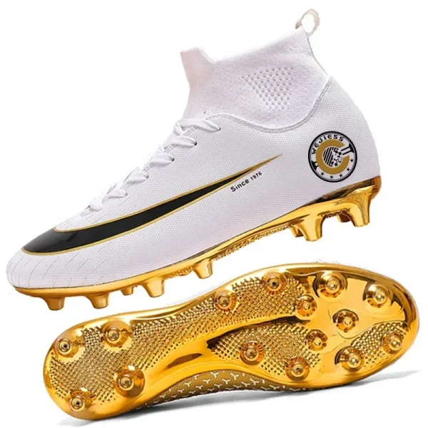 Zapatos de fútbol FG para hombre y mujer, botas de fútbol, calzado de exterior, escarpines, crampones, talla 32-45EUR
