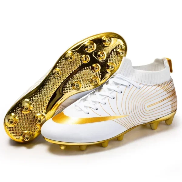 Zapatos de fútbol FG para hombre y mujer, botas de fútbol, calzado de exterior, escarpines, crampones, talla 32-45EUR - Image 2