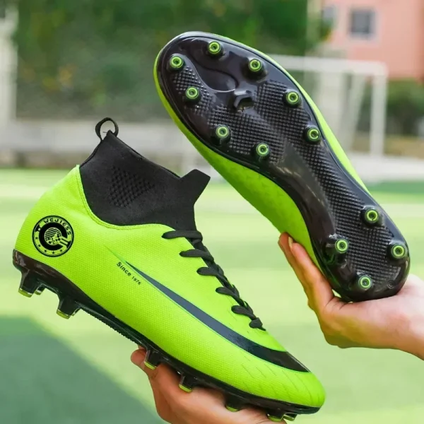Zapatos de fútbol FG para hombre y mujer, botas de fútbol, calzado de exterior, escarpines, crampones, talla 32-45EUR - Image 5