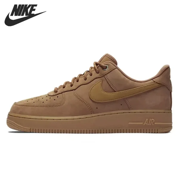 Nike-zapatillas Air Force 1 '07 para hombre y mujer, calzado de Skateboarding, Unisex, AF1, trigo
