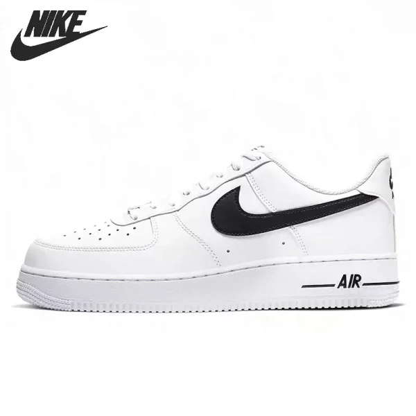 Nike-zapatillas Air Force 1 para hombre y mujer, zapatos de Skateboarding cómodos, Unisex, blanco y negro