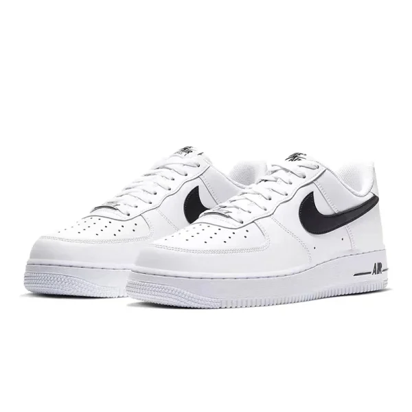 Nike-zapatillas Air Force 1 para hombre y mujer, zapatos de Skateboarding cómodos, Unisex, blanco y negro - Image 3