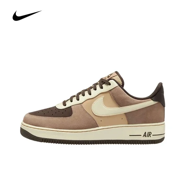 Nike-zapatillas de Skateboarding Air Force 1 para hombre, zapatos de Skateboarding originales, AF1, estilo Retro clásico, color marrón arroz, FB8878-200