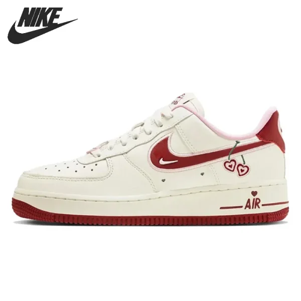 Nike-zapatillas Air Force 1 Low 07 para hombre y mujer, zapatos clásicos de Skateboarding, Día de San Valentín