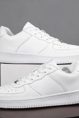 Zapatos deportivos básicos para hombre, calzado informal, color marrón y blanco, a la moda, para verano y otoño, talla grande 45 46