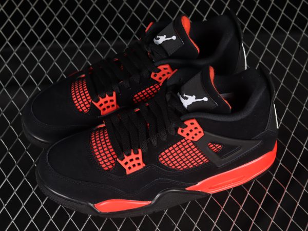 Nike Air Jordan 4 Retro Negro/Rojo para Hombre - Zapatillas de Baloncesto - Image 3