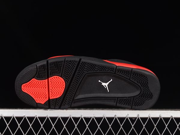 Nike Air Jordan 4 Retro Negro/Rojo para Hombre - Zapatillas de Baloncesto - Image 5