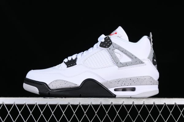 Nike Air Jordan 4 Retro Blanco/Negro para Hombre - Zapatillas de Baloncesto